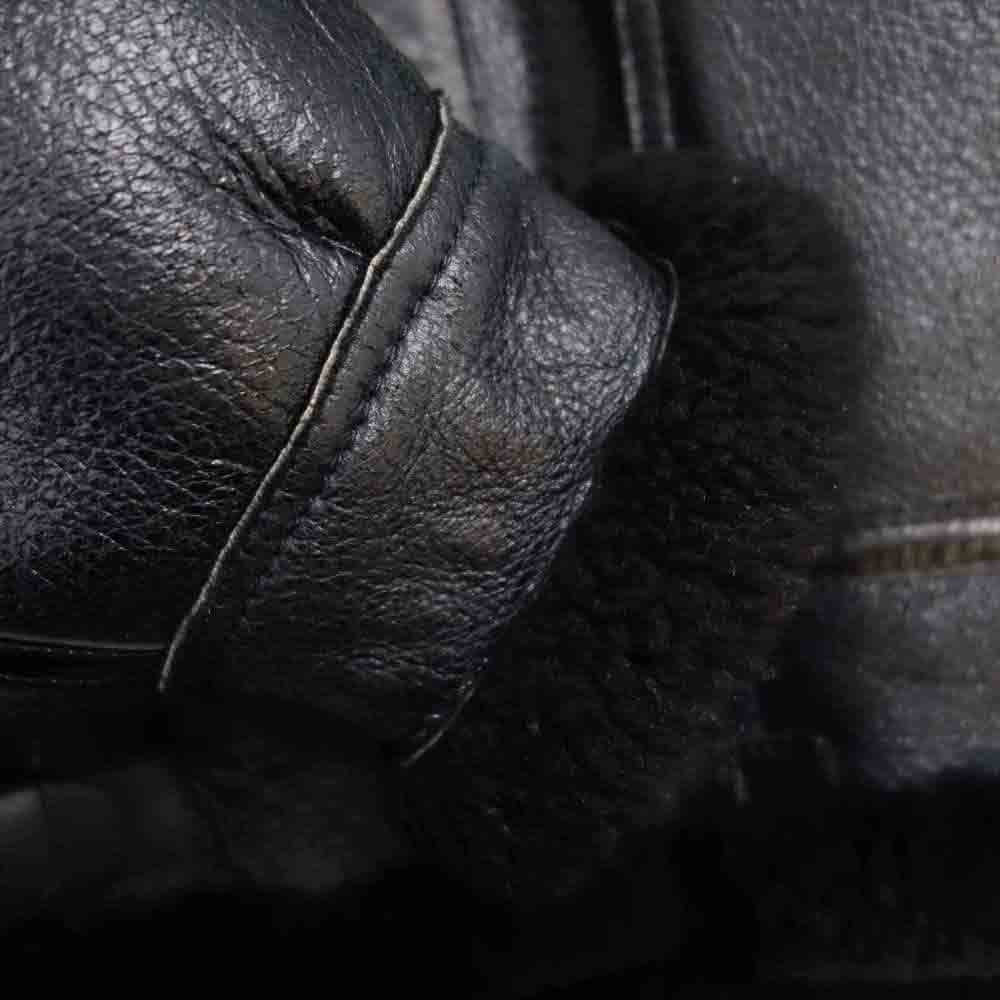VANSON バンソン B-3 ボア ムートン ジャケット ブラック系 36【中古】