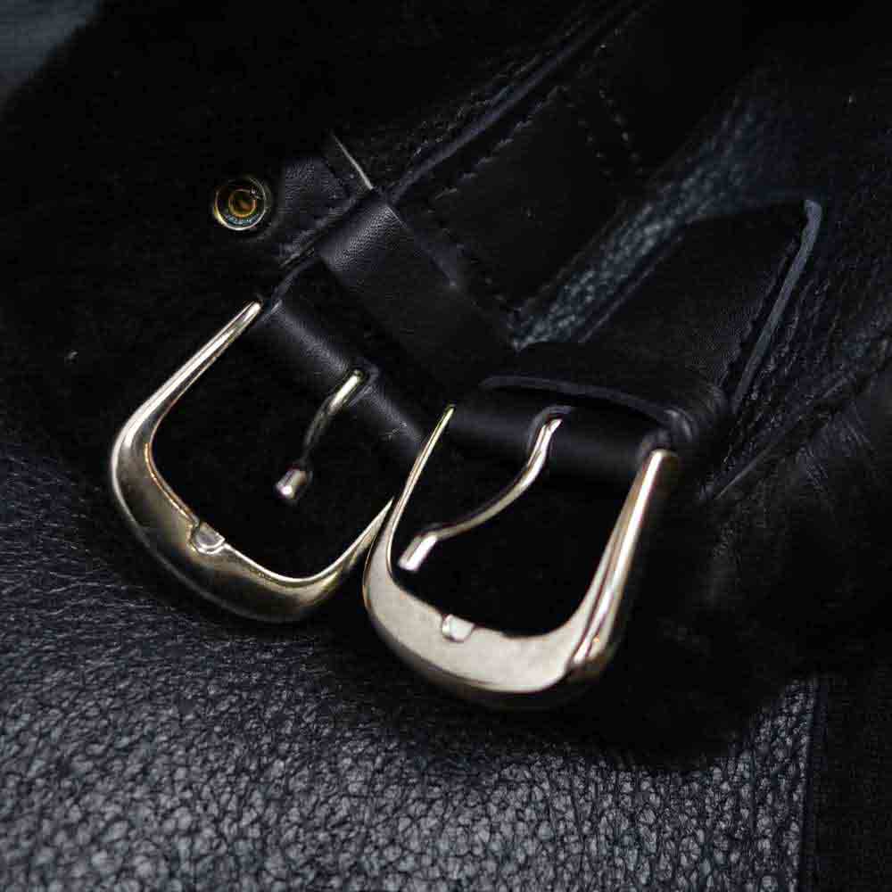 VANSON バンソン B-3 ボア ムートン ジャケット ブラック系 36【中古】