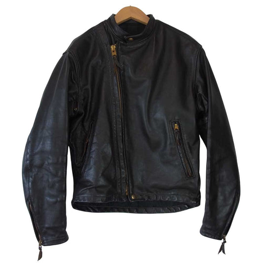 LANGLITZ LEATHERS ラングリッツレザーズ 70s~80s デカTALON 白タグ カスケード レザー ライダース ジャケット ブラウン系【中古】