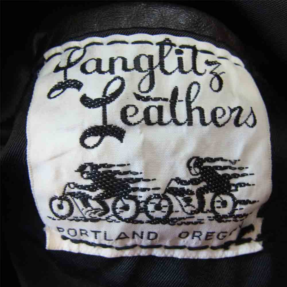 LANGLITZ LEATHERS ラングリッツレザーズ 70s~80s デカTALON 白タグ カスケード レザー ライダース ジャケット ブラウン系【中古】