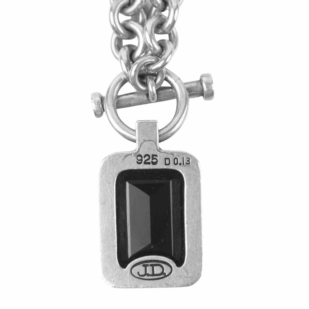 Justin Davis ジャスティンデイビス SNJ115 ONYX SQUARE STONE NECKLACE エミネム ネックレス シルバー系【中古】