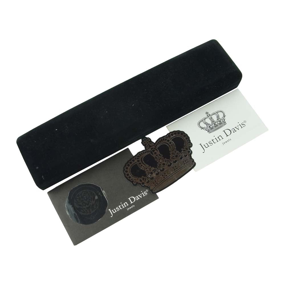 Justin Davis ジャスティンデイビス SNJ115 ONYX SQUARE STONE NECKLACE エミネム ネックレス シルバー系【中古】