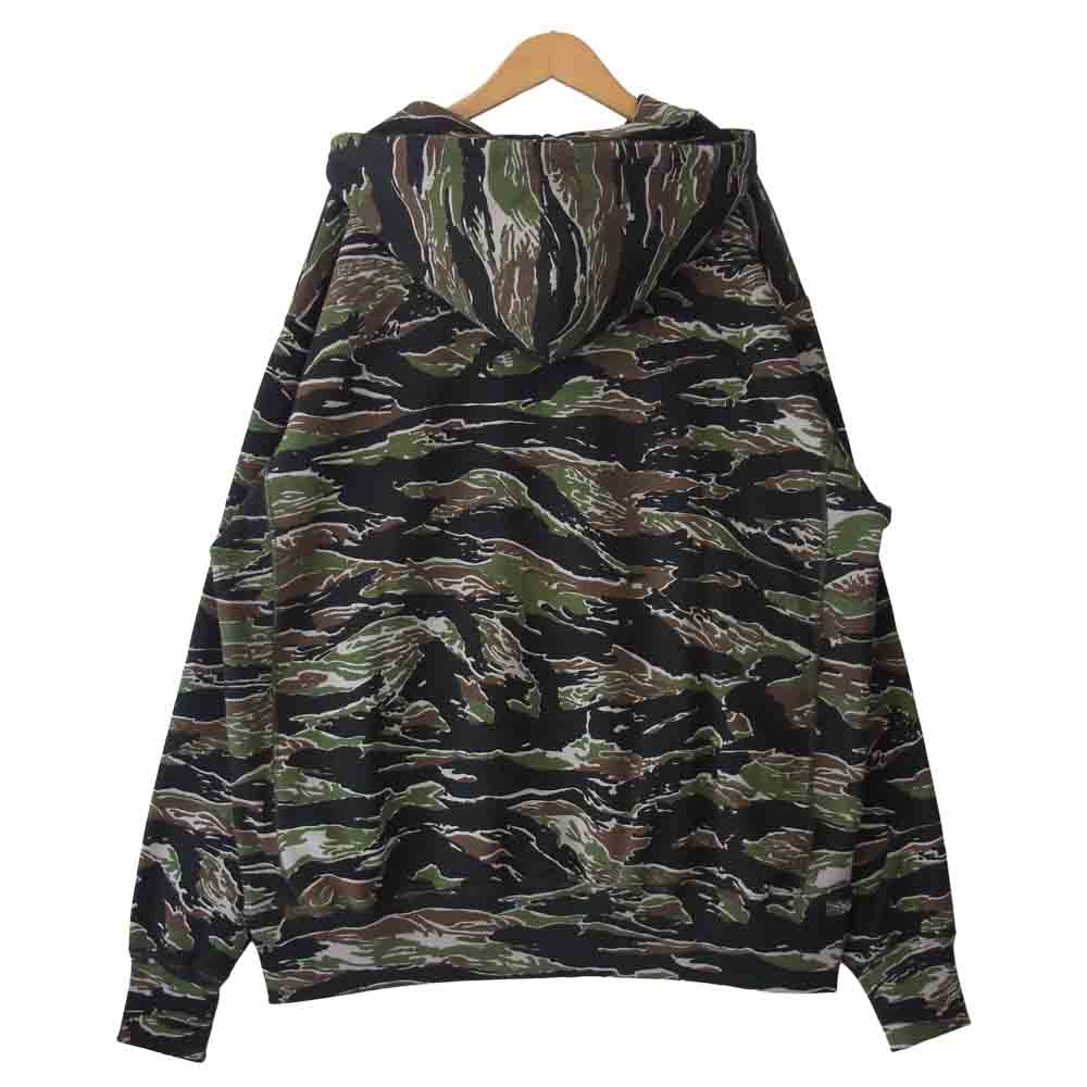 READY MADE レディメイド RE-CO-CM-00-00-196 HOODIE タイガーカモ チャンピオンオマージュロゴ フーディー マルチカラー系 L【極上美品】【中古】