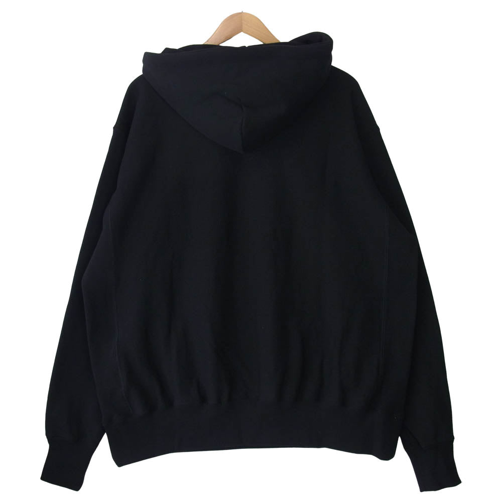 READY MADE レディメイド RE-CO-BK-00-00-195 HOODIE R.MUTT カレッジ 風 ロゴ フーディー ブラック系 L【極上美品】【中古】