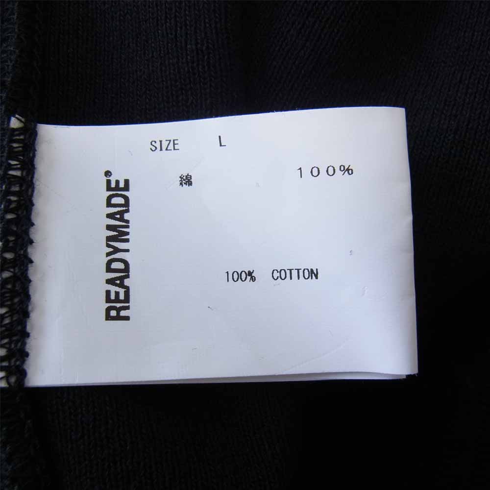 READY MADE レディメイド RE-CO-BK-00-00-195 HOODIE R.MUTT カレッジ 風 ロゴ フーディー ブラック系 L【極上美品】【中古】