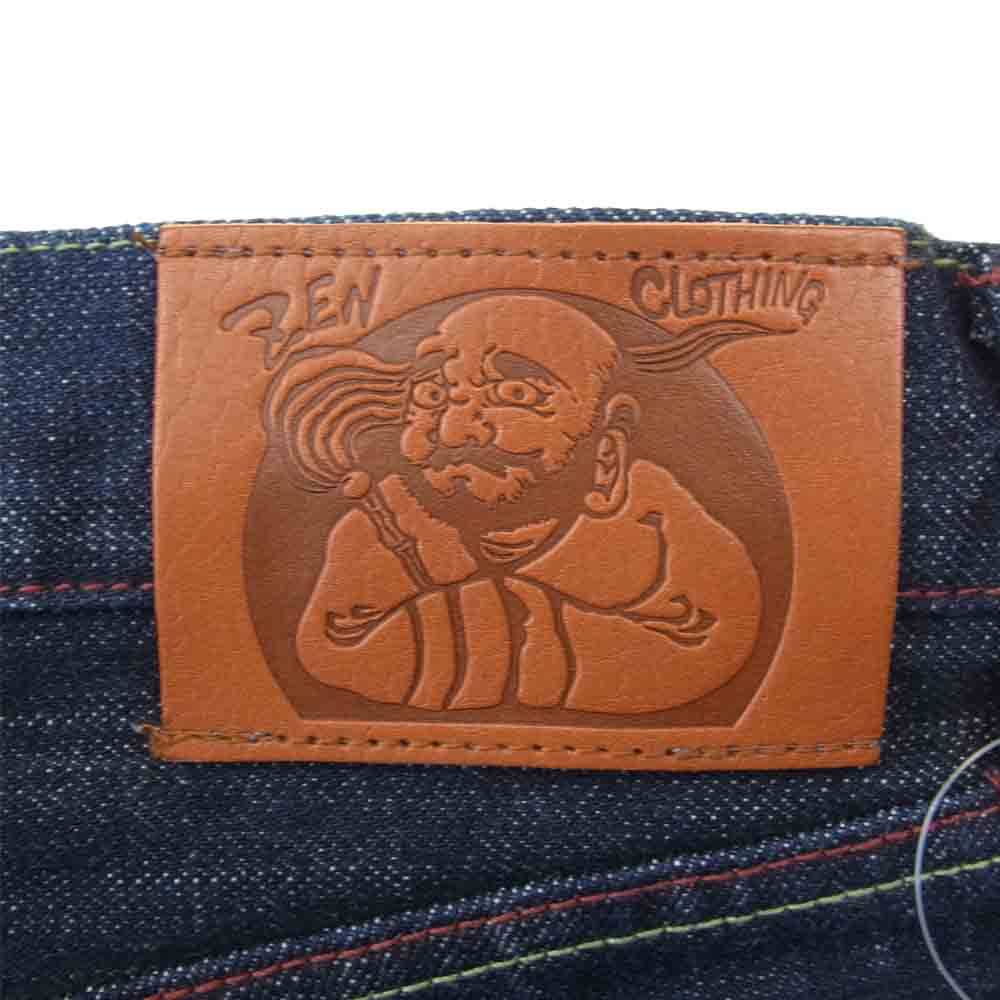 禅 KD-001 手描きデニムパンツ 虎 タイガーペイント インディゴブルー系 32【新古品】【未使用】【中古】