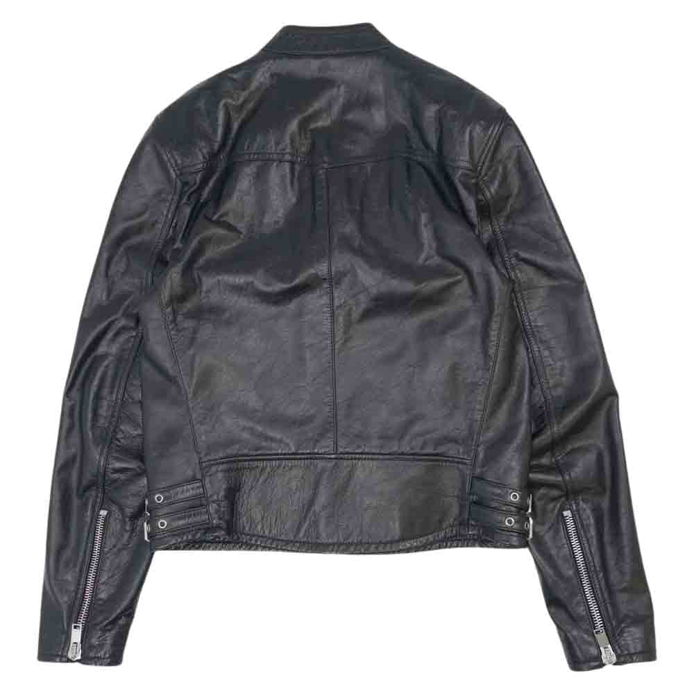 SAINT LAURENT サンローラン エディ期 16SS 430722 YC1AB MADE IN ITALY L01 カーフ レザー ダブルライダース ブラック系 46【美品】【中古】