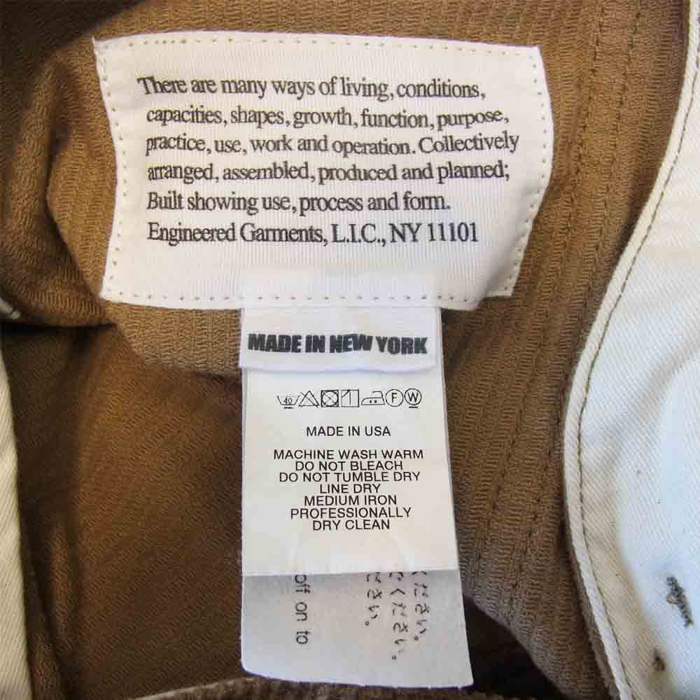 Engineered Garments エンジニアードガーメンツ Fatigue Pant CORDUROY コーデュロイ ファティーグ ベイカー パンツ ベージュ系 XS【美品】【中古】