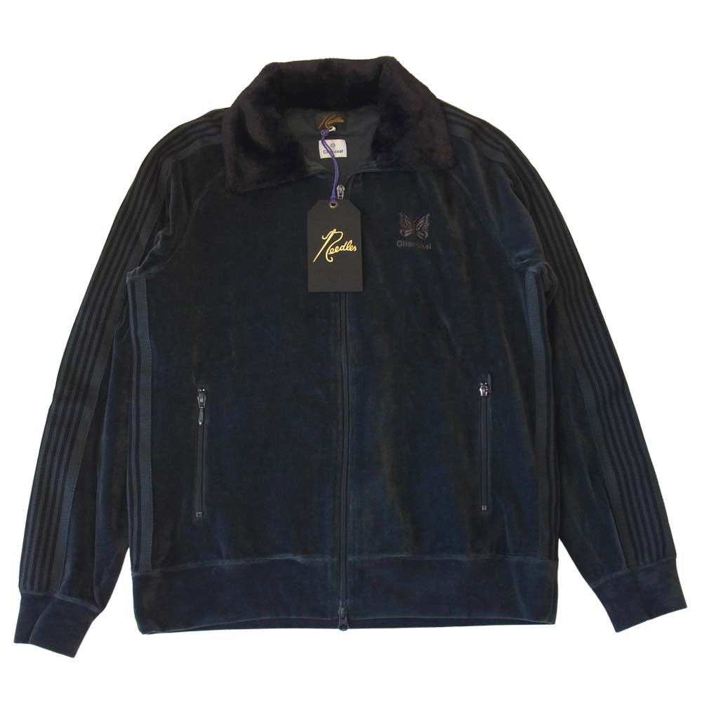 Needles ニードルス HM400 CHARCOAL チャコール ベロア トラック ジャケット ブラック系 グレー系 S【新古品】【未使用】【中古】