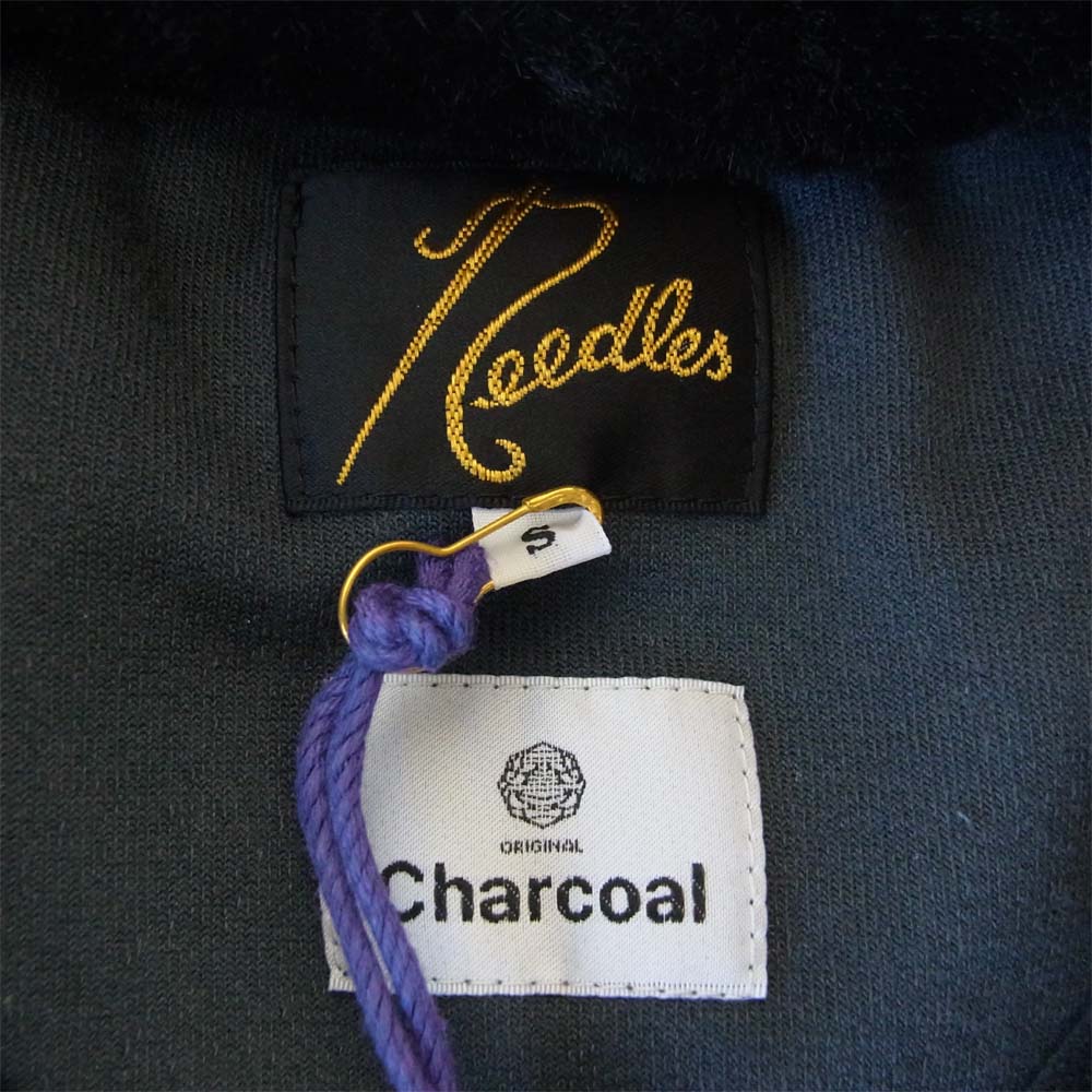 Needles ニードルス HM400 CHARCOAL チャコール ベロア トラック ジャケット ブラック系 グレー系 S【新古品】【未使用】【中古】