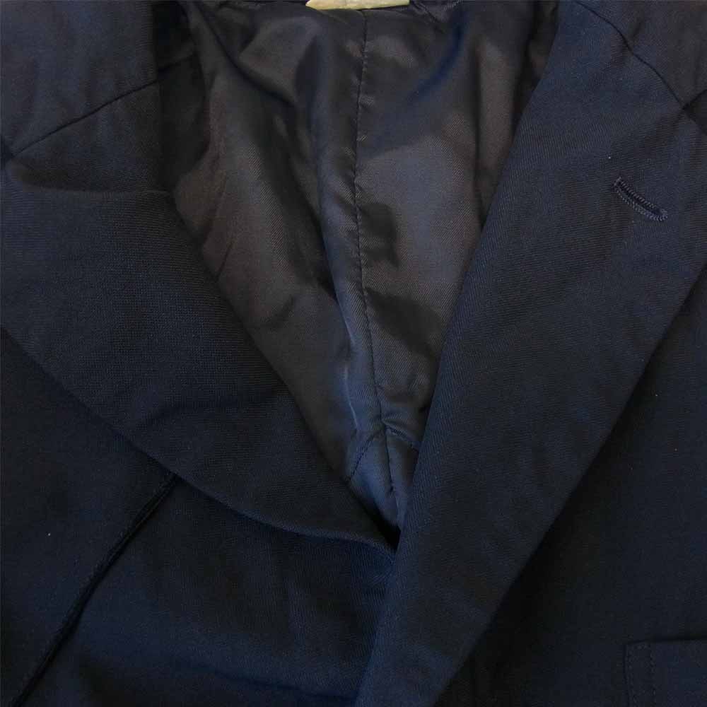COMME des GARCONS コムデギャルソン HOMME DEUX オムドゥ 20SS DE-J055 エステル製品染め バイアス切替 テーラードジャケット ネイビー系 S【美品】【中古】