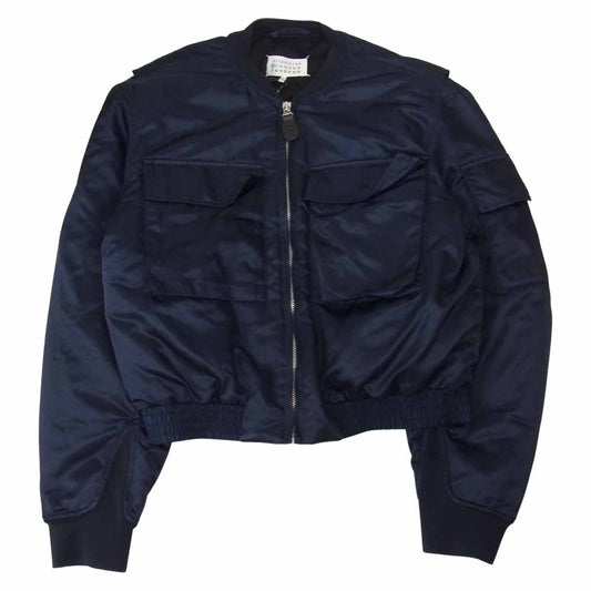 MAISON MARGIELA メゾンマルジェラ 20SS S50AM0440 Bomber jacket 中綿入り ナイロン ボンバー ジャケット ネイビー系 44【美品】【中古】