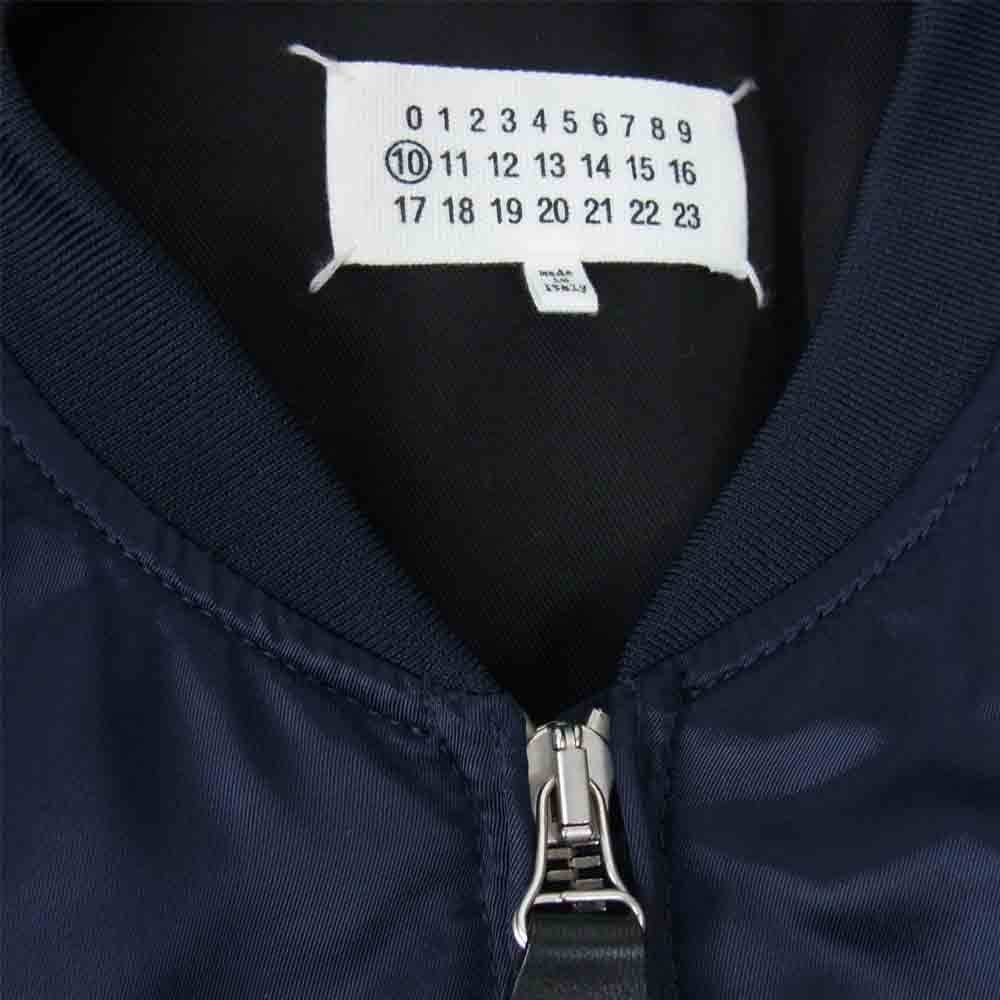 MAISON MARGIELA メゾンマルジェラ 20SS S50AM0440 Bomber jacket 中綿入り ナイロン ボンバー ジャケット ネイビー系 44【美品】【中古】