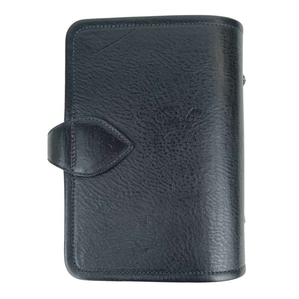 CHROME HEARTS クロムハーツ（原本無） AGENDA FRNT4CEMECROSS アジェンダ セメタリークロスパッチ レザー 手帳カバー ブラック系【中古】