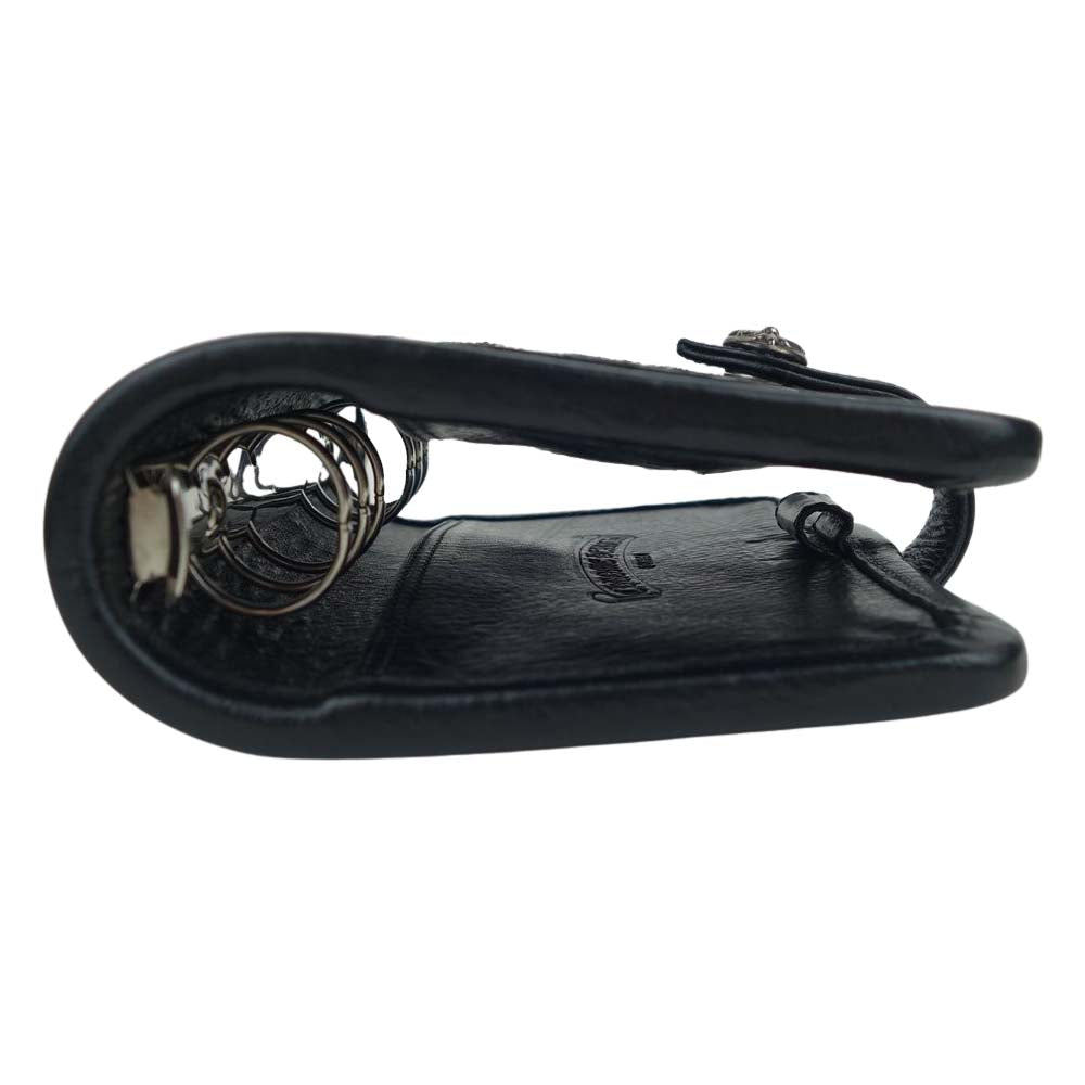 CHROME HEARTS クロムハーツ（原本無） AGENDA FRNT4CEMECROSS アジェンダ セメタリークロスパッチ レザー 手帳カバー ブラック系【中古】
