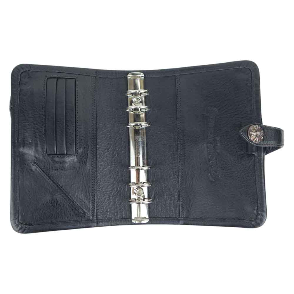 CHROME HEARTS クロムハーツ（原本無） AGENDA FRNT4CEMECROSS アジェンダ セメタリークロスパッチ レザー 手帳カバー ブラック系【中古】