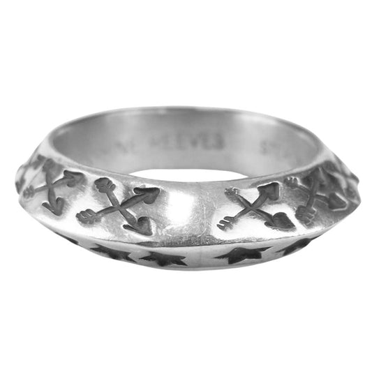 SUSHINE REEVES サンシャインリーブス スター スタンプ リング シルバー系 18号程度【中古】