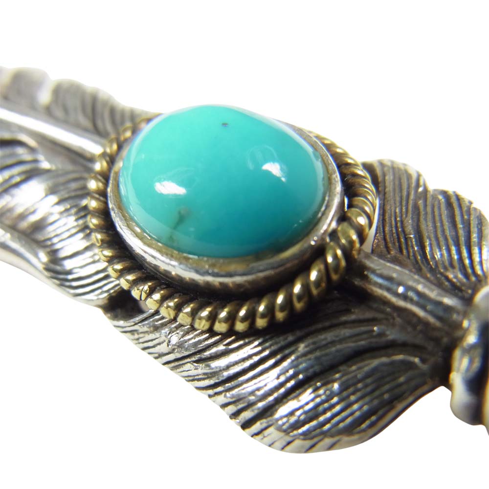 SAAD サード ターコイズ 太陽神 フェザー ペンダント トップ シルバー