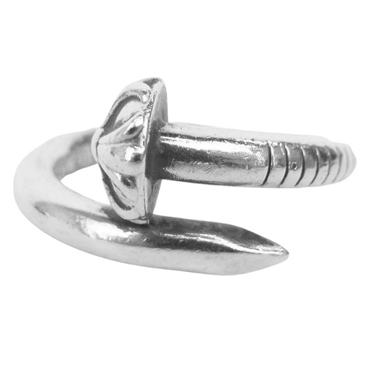 CHROME HEARTS クロムハーツ（原本無） クロスボール ネイル リング ＃7 シルバー系 12号【中古】