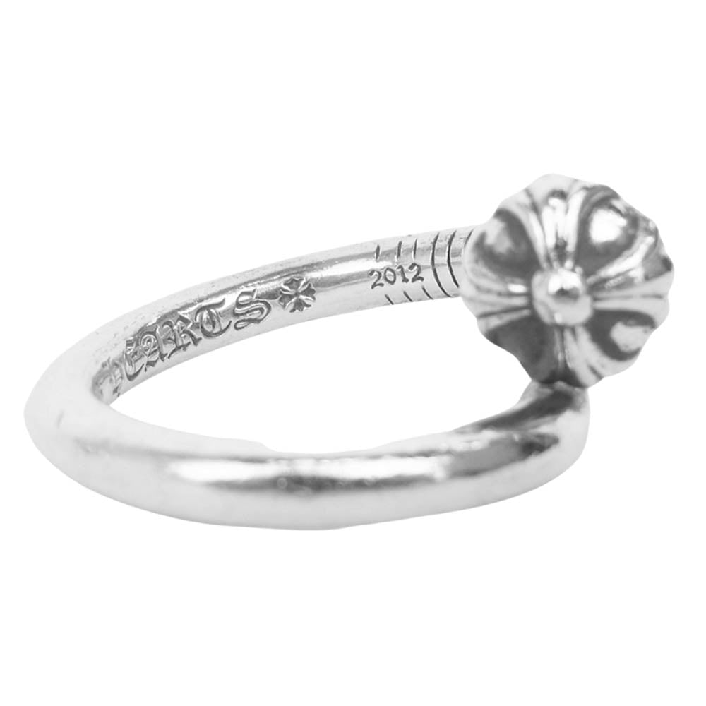 CHROME HEARTS クロムハーツ（原本無） クロスボール ネイル リング ＃7 シルバー系 12号【中古】