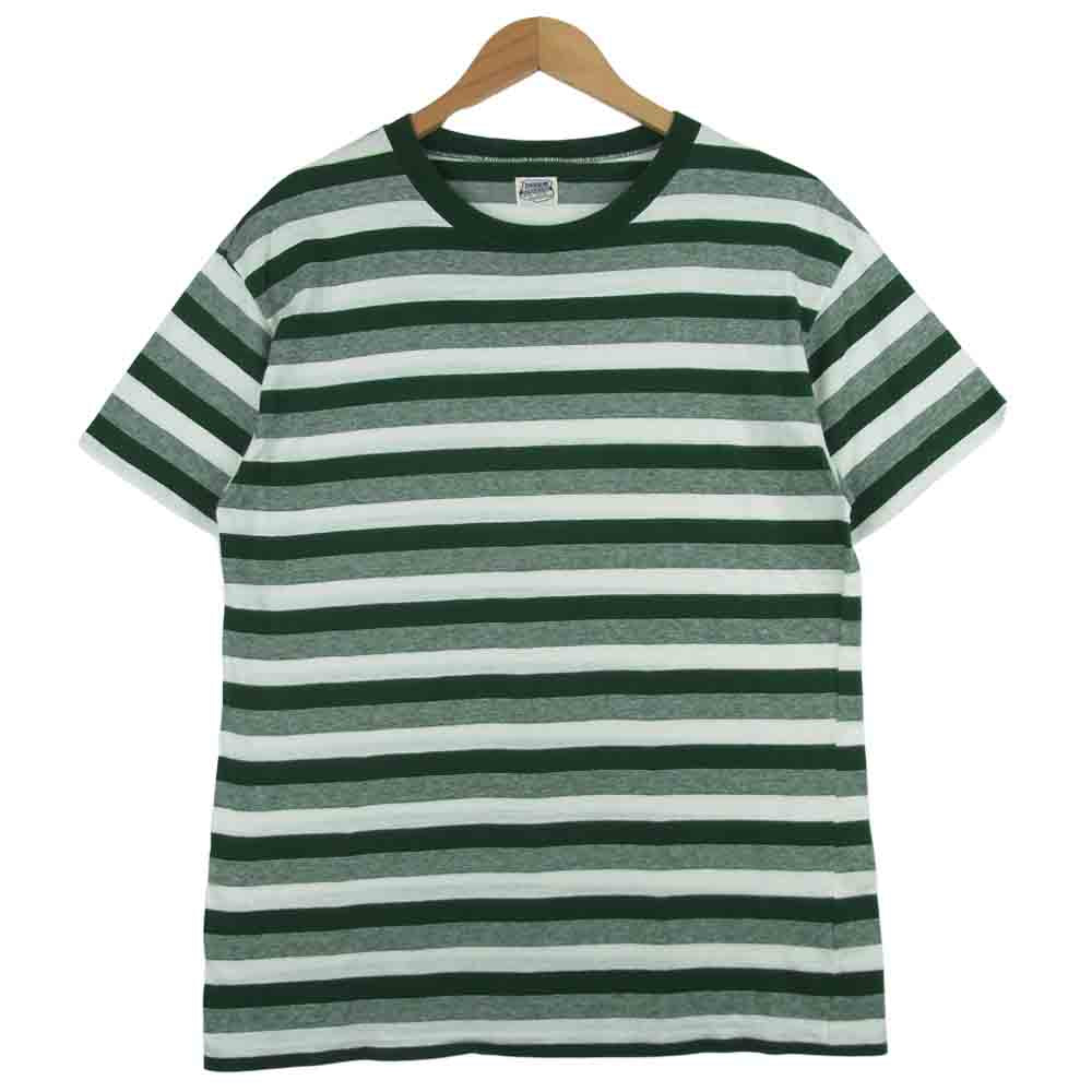 TENDERLOIN テンダーロイン T-TEE BORDER ボーダー 半袖 Tシャツ 日本製 グリーン系 S【中古】
