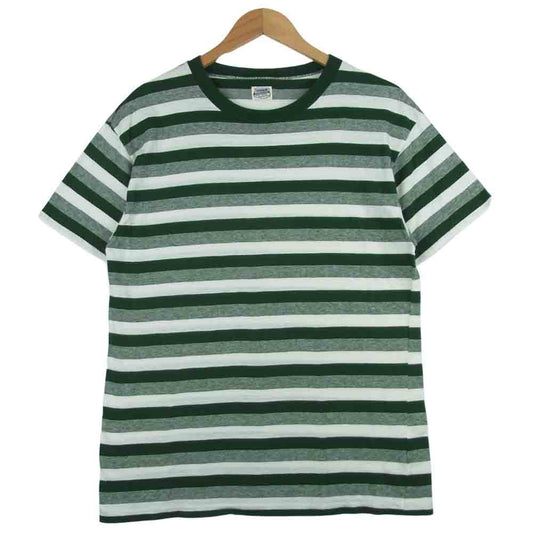 TENDERLOIN テンダーロイン T-TEE BORDER ボーダー 半袖 Tシャツ 日本製 グリーン系 S【中古】