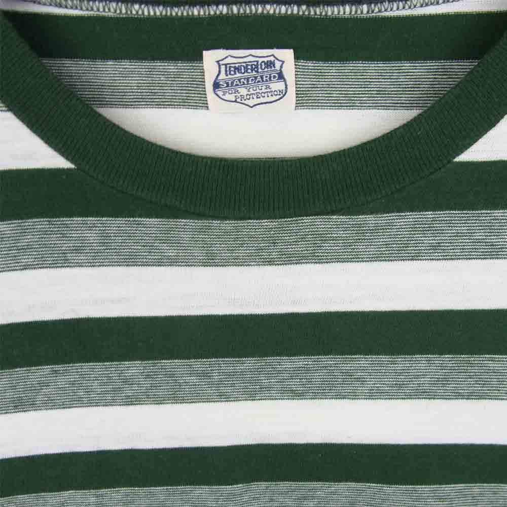 TENDERLOIN テンダーロイン T-TEE BORDER ボーダー 半袖 Tシャツ 日本製 グリーン系 S【中古】