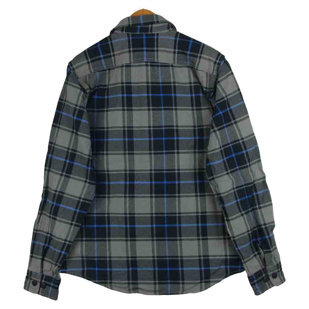 DELUXE デラックス SCHOTT ショット ヘビーネル 長袖 チェック シャツ コットン 中国製 グレー系 M【中古】