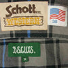 DELUXE デラックス SCHOTT ショット ヘビーネル 長袖 チェック シャツ コットン 中国製 グレー系 M【中古】
