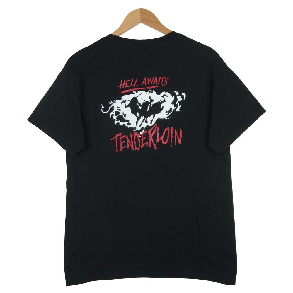 TENDERLOIN テンダーロイン T-TEE HELL AWAITS プリント 半袖 Tシャツ コットン ブラック系 M【中古】