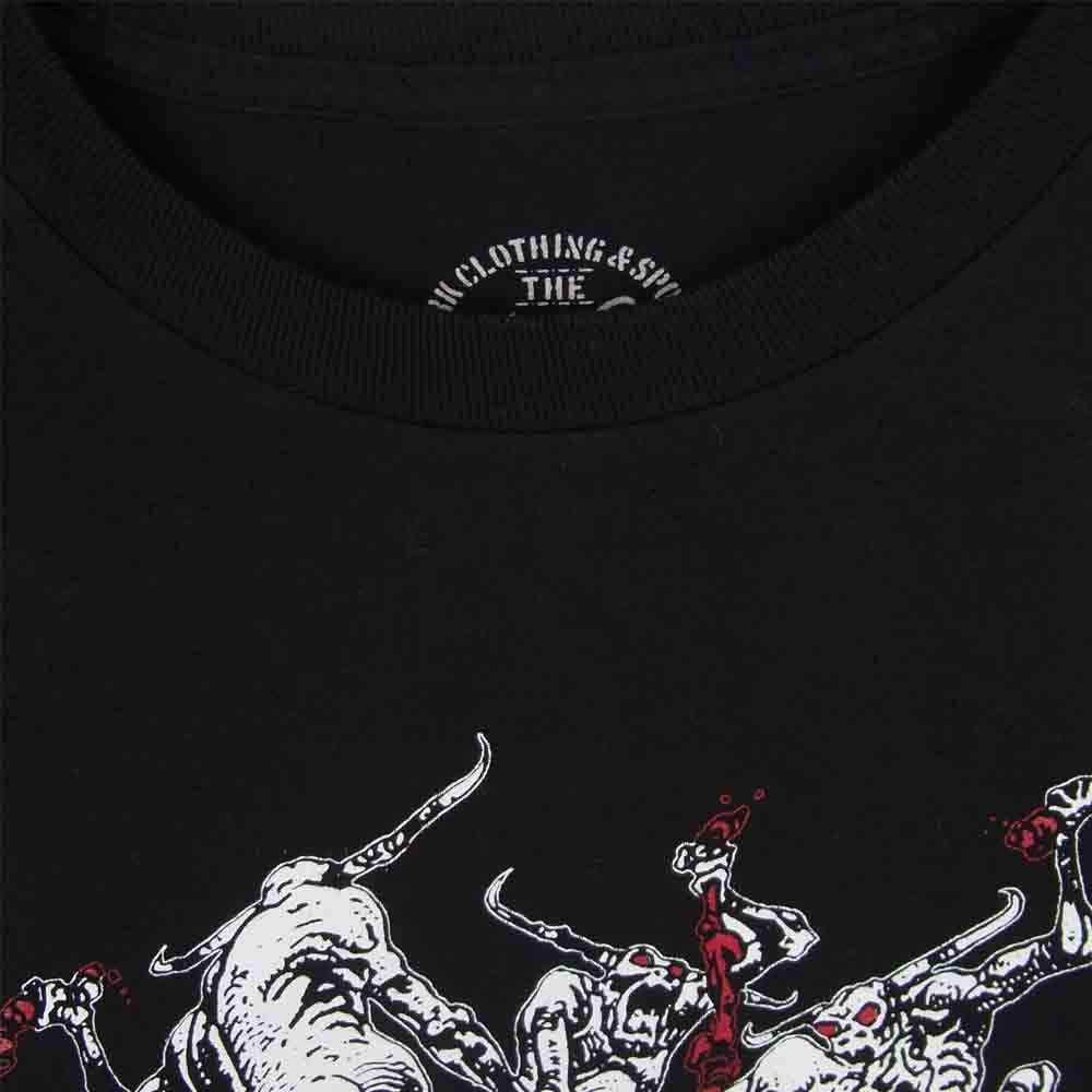 TENDERLOIN テンダーロイン T-TEE HELL AWAITS プリント 半袖 Tシャツ コットン ブラック系 M【中古】