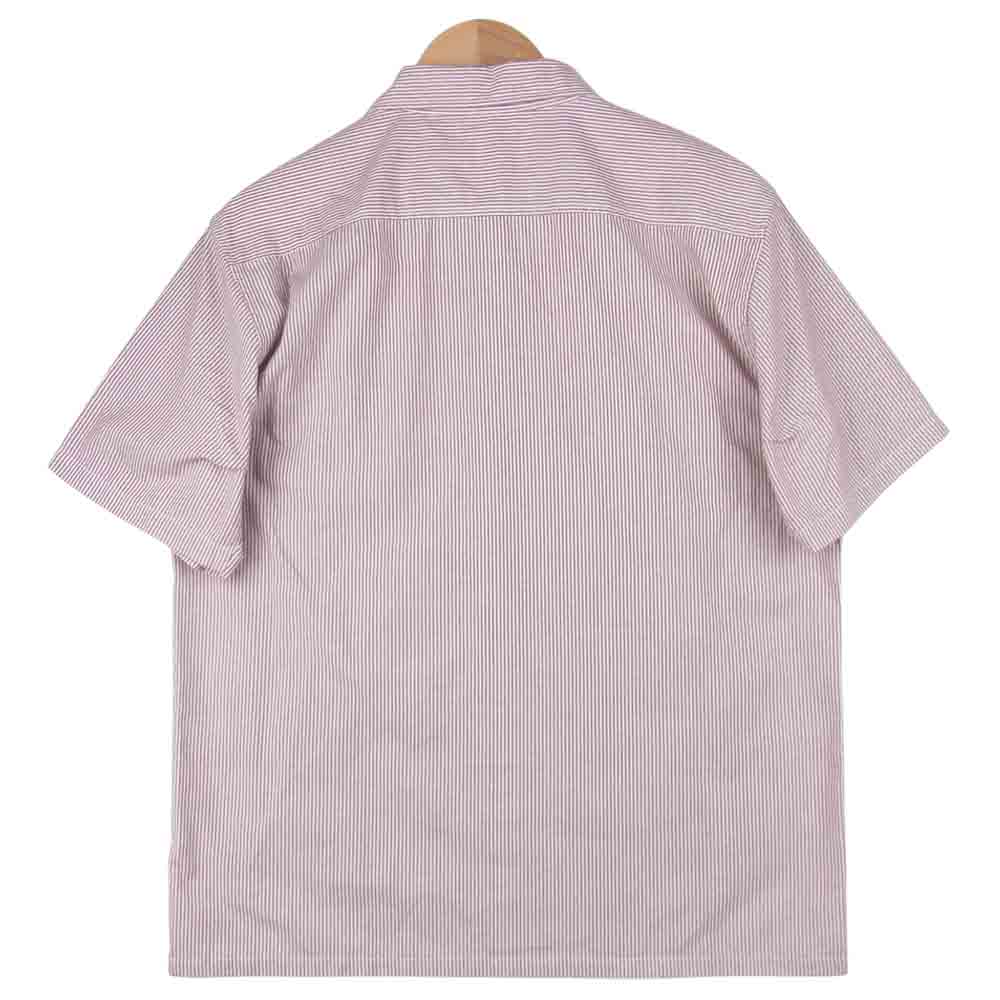 TENDERLOIN テンダーロイン T-STRIPE WORK SHT S/S ストライプ 半袖 ワーク シャツ コットン 日本製 レッド系 ホワイト系【中古】