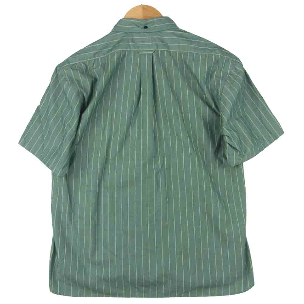 TENDERLOIN テンダーロイン T-STRIPE WORK SHT S/S ストライプ ワーク 半袖 シャツ 日本製 グリーン系 S【中古】