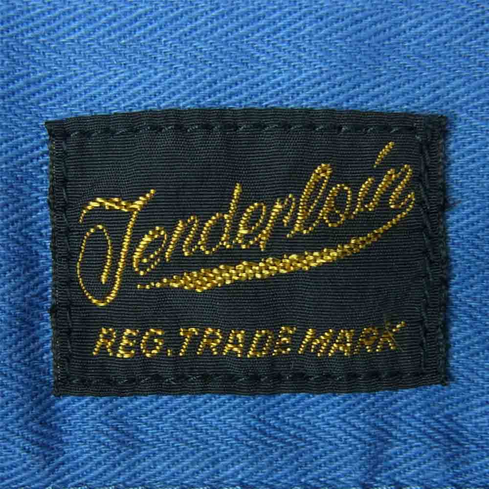 TENDERLOIN テンダーロイン T-HERRINGBONE WORK SHT ヘリンボーン 長袖 ワーク シャツ ブルー系 S【中古】
