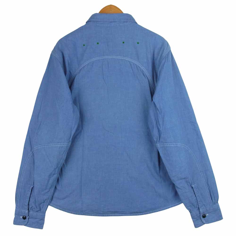 TENDERLOIN テンダーロイン T-CHAMBRAY SHT シャンブレー 長袖 シャツ コットン 日本製 インディゴブルー系 S【中古】