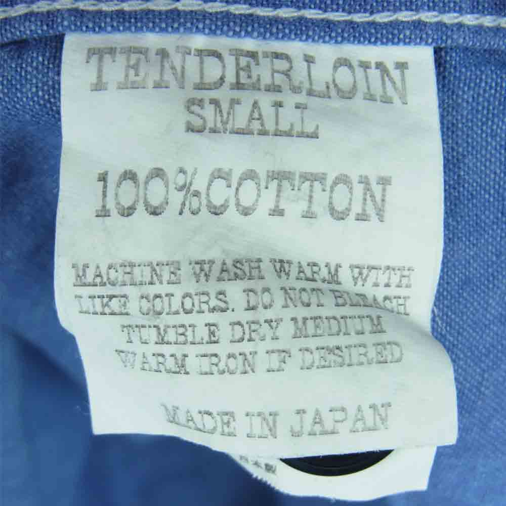 TENDERLOIN テンダーロイン T-CHAMBRAY SHT シャンブレー 長袖 シャツ コットン 日本製 インディゴブルー系 S【中古】