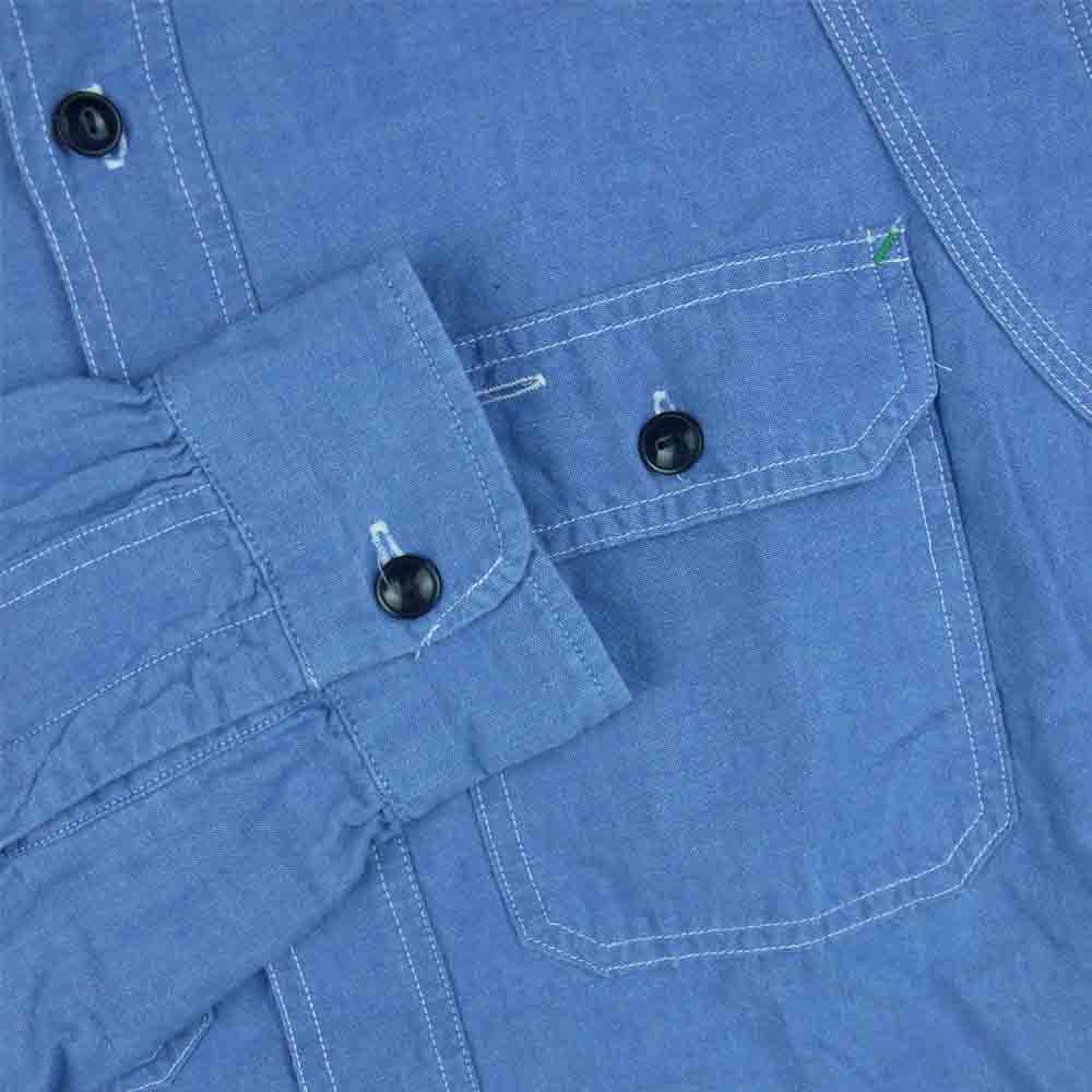 TENDERLOIN テンダーロイン T-CHAMBRAY SHT シャンブレー 長袖 シャツ コットン 日本製 インディゴブルー系 S【中古】