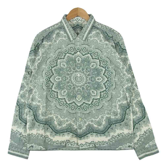 TENDERLOIN テンダーロイン T-PAISELY SHT L/S ペイズリー 長袖 シャツ 日本製 グリーン系 S【中古】