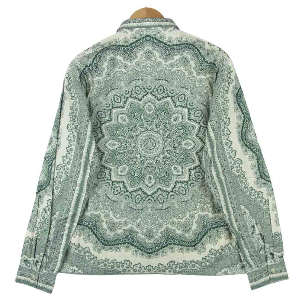 TENDERLOIN テンダーロイン T-PAISELY SHT L/S ペイズリー 長袖 シャツ 日本製 グリーン系 S【中古】