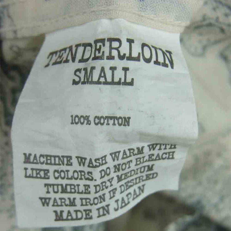 TENDERLOIN テンダーロイン T-PAISELY SHT L/S ペイズリー 長袖 シャツ 日本製 グリーン系 S【中古】