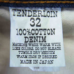 TENDERLOIN テンダーロイン T-RIDERS TALON ZIP セルビッチ デニム インディゴブルー系 32【美品】【中古】