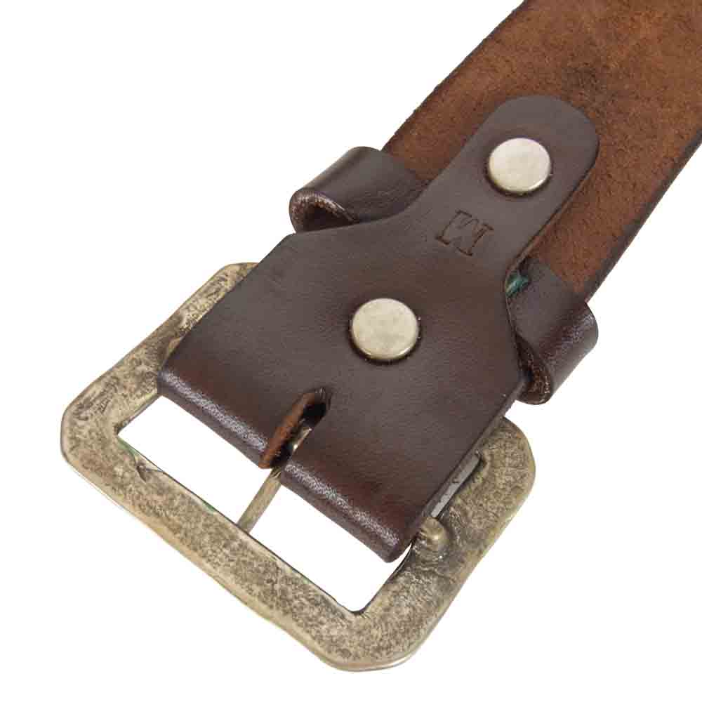 TENDERLOIN テンダーロイン × HTC T-STUDS BELT スタッズ ブラウン系 M【中古】