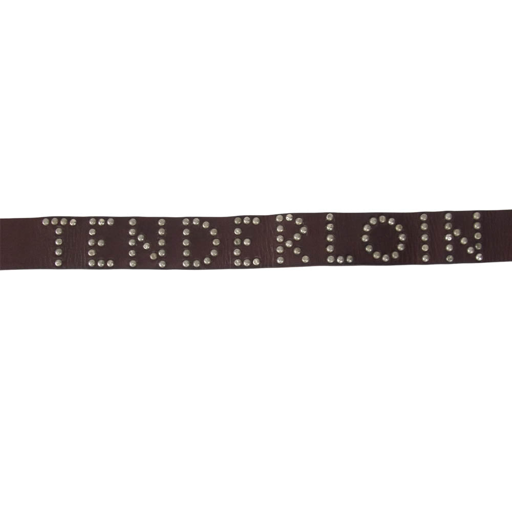 TENDERLOIN テンダーロイン × HTC T-STUDS BELT スタッズ ブラウン系 M【中古】