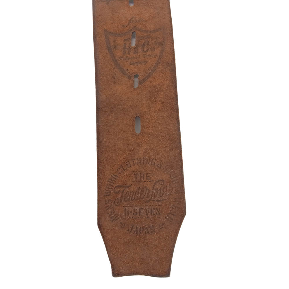 TENDERLOIN テンダーロイン × HTC T-STUDS BELT スタッズ ブラウン系 M【中古】