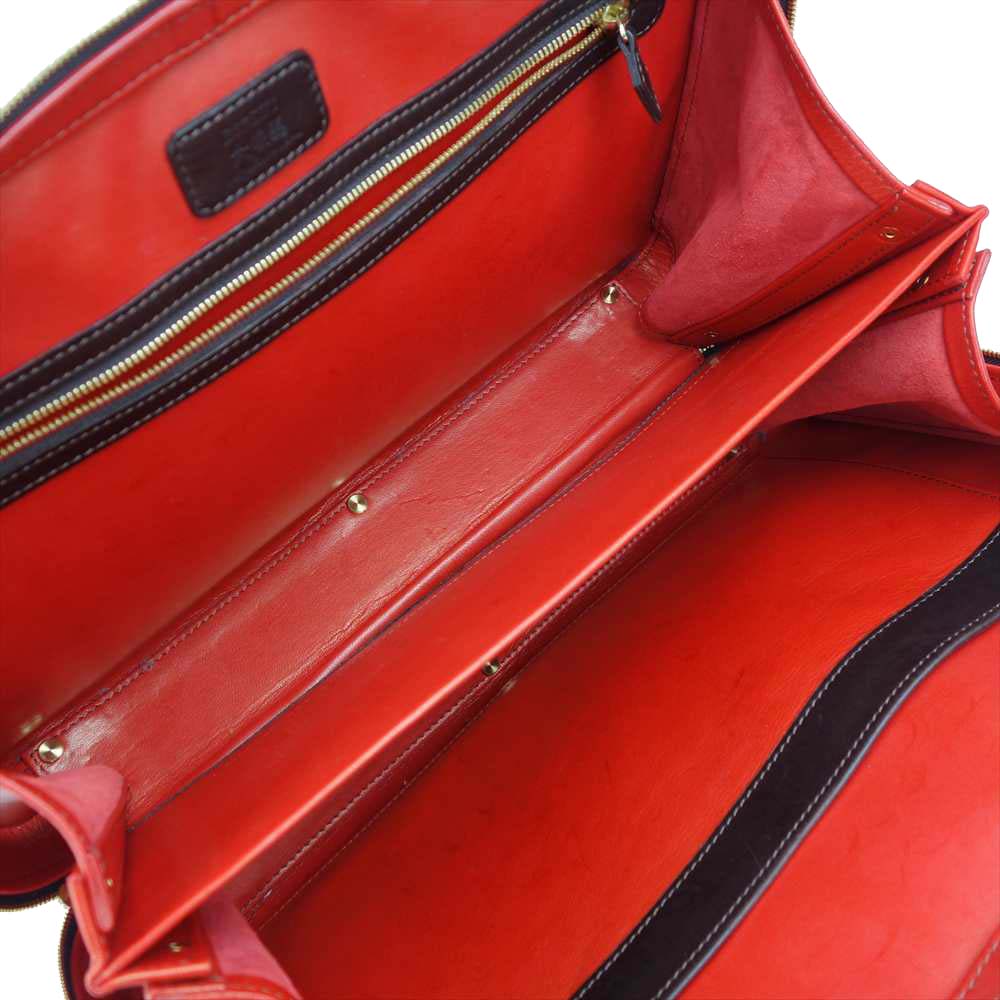 ■新同■　大峡製鞄 ビジネス ブリーフ バッグ 鞄 ブラック 型押し レザー 【20292】