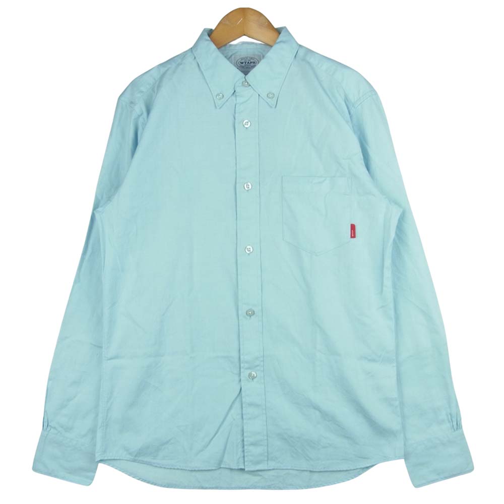 WTAPS ダブルタップス 14ss 141spdt-shm02 PLAIN L/S SHIRTS COTTON OXFOD THOMAS MASON 長袖 シャツ ライトブルー系 S【中古】