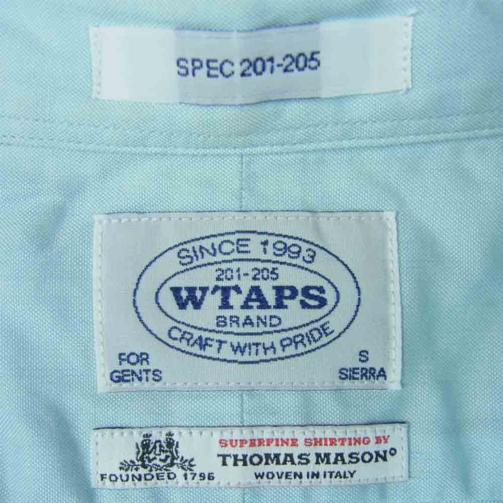 WTAPS ダブルタップス 14ss 141spdt-shm02 PLAIN L/S SHIRTS COTTON OXFOD THOMAS MASON 長袖 シャツ ライトブルー系 S【中古】
