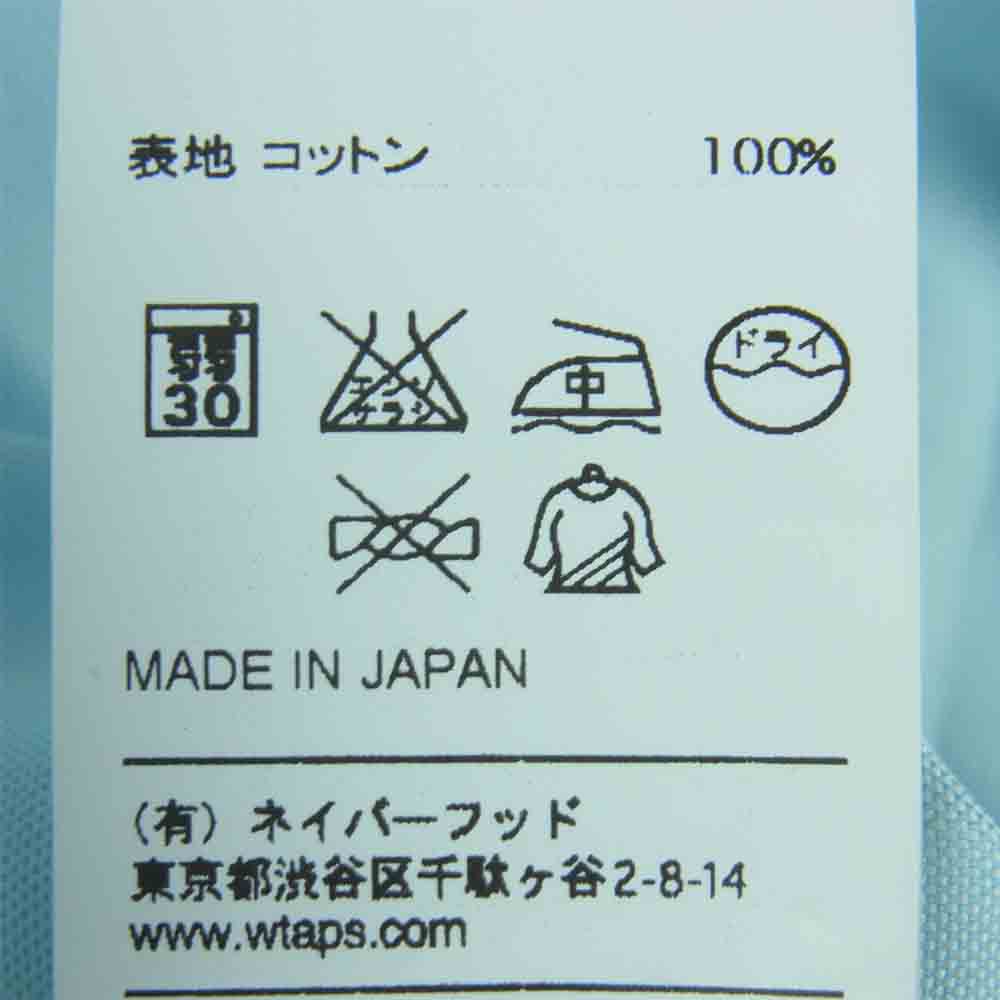 WTAPS ダブルタップス 14ss 141spdt-shm02 PLAIN L/S SHIRTS COTTON OXFOD THOMAS MASON 長袖 シャツ ライトブルー系 S【中古】