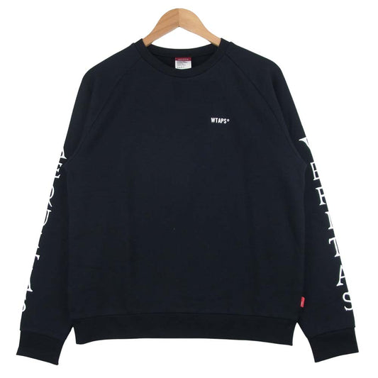 WTAPS ダブルタップス AEQVIYAS VERITAS CREWNECK スウェット トレーナー コットン 日本製 ブラック系 S【中古】