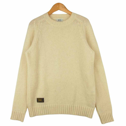 WTAPS ダブルタップス 14aw 142madt-knm01 DECK CREW-C SWEATER ウール ニット セーター クリーム系 S【中古】